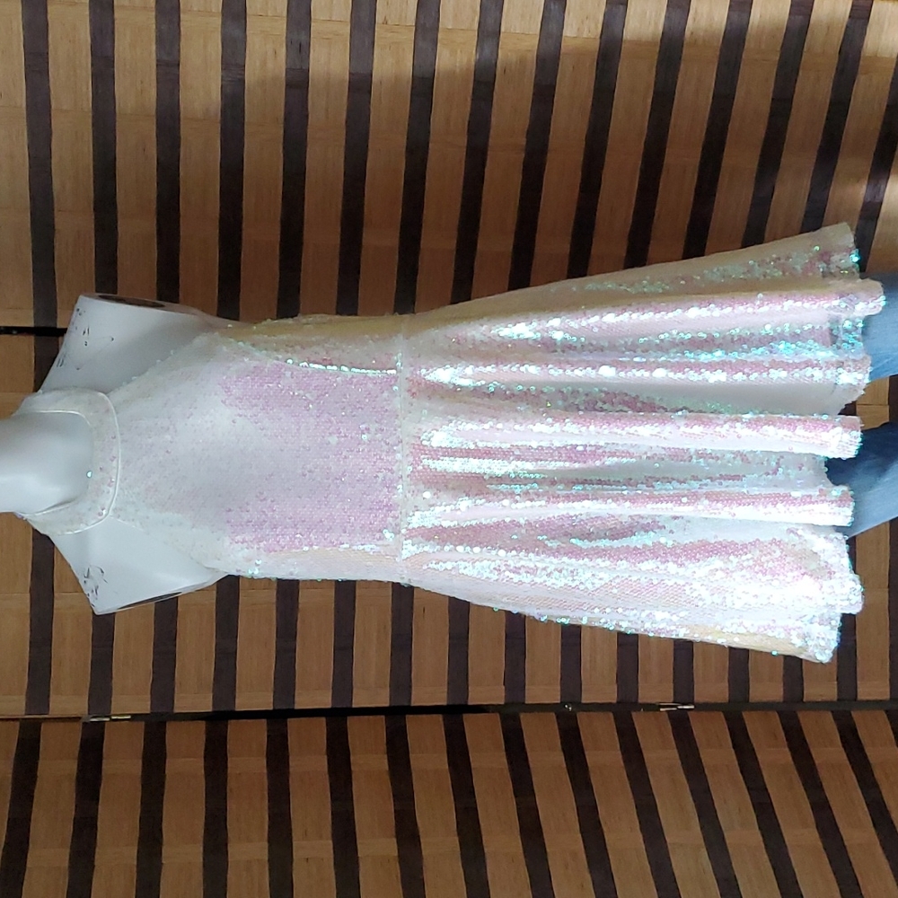 LuLu's halter lined sequin dress